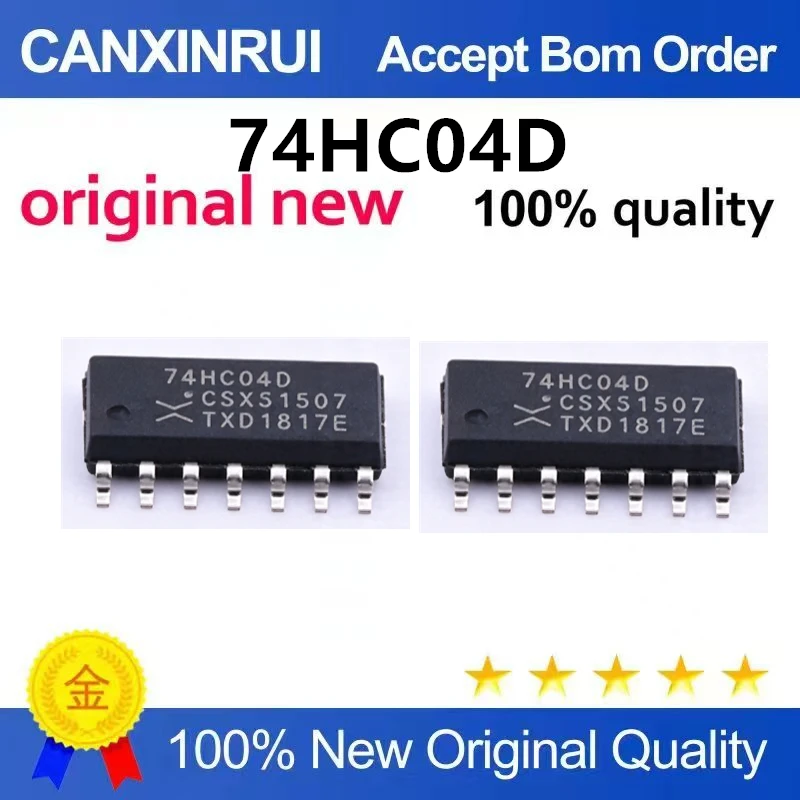 （5pcs-10pcs）Brand new original 74HC04D, 653 SOIC-14 six channel inverter patch logic chip