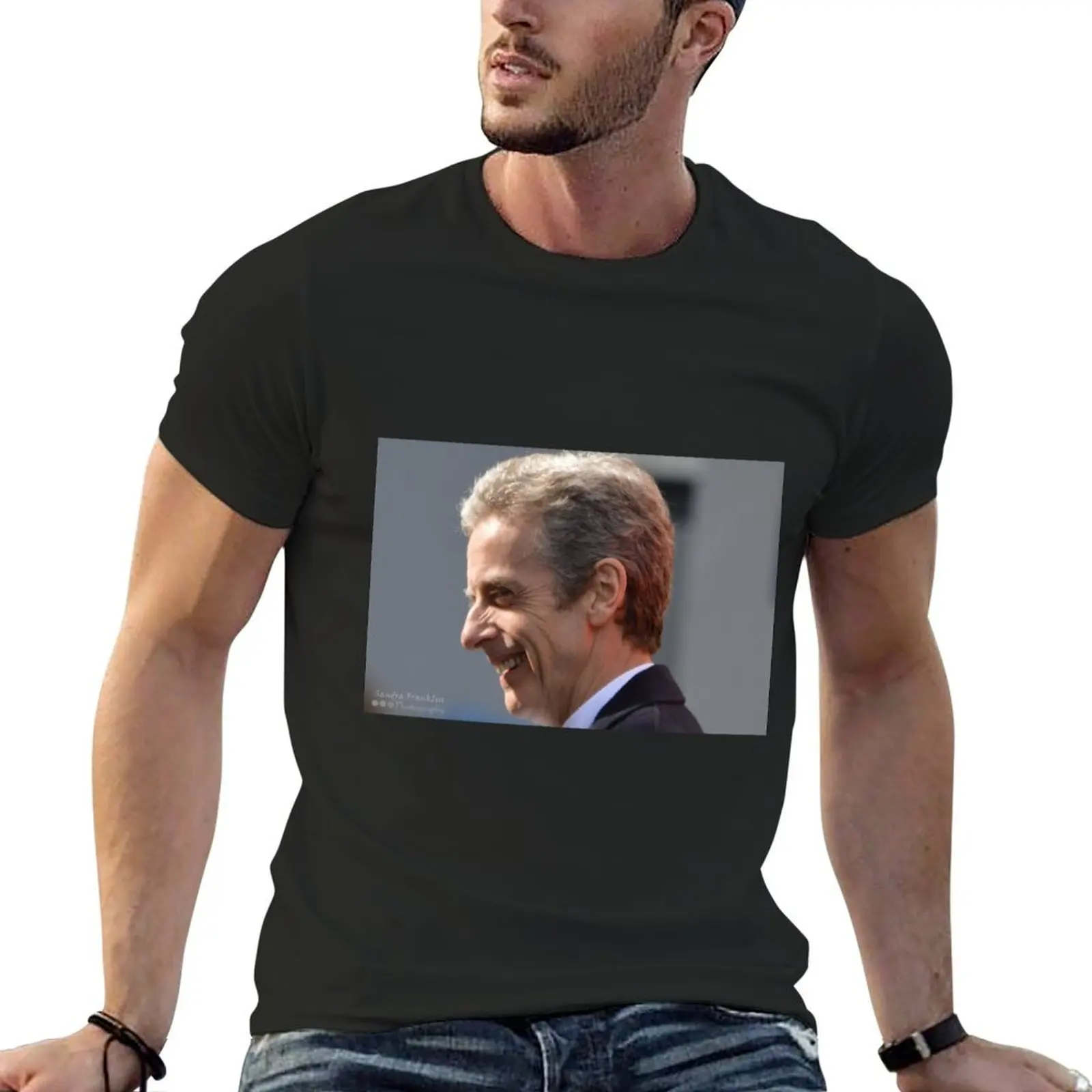 

Original Peter Capaldi Art Photography T-Shirt anime stuff blacks graphic tee shirt men