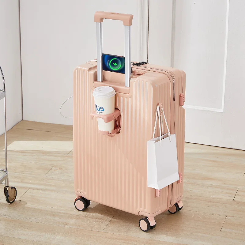 New Multi-Functional Front Fastening Charging Luggage Trolley Case Suitcase Makeup Organizing Box Toolbox Suitcase