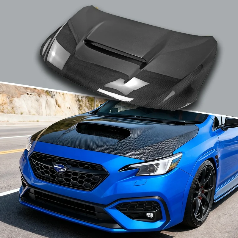 High Performance Carbon Fiber Vented Hood For Subaru WRX VBH S4 OE Type with Heat Extraction and Aerodynamic Design