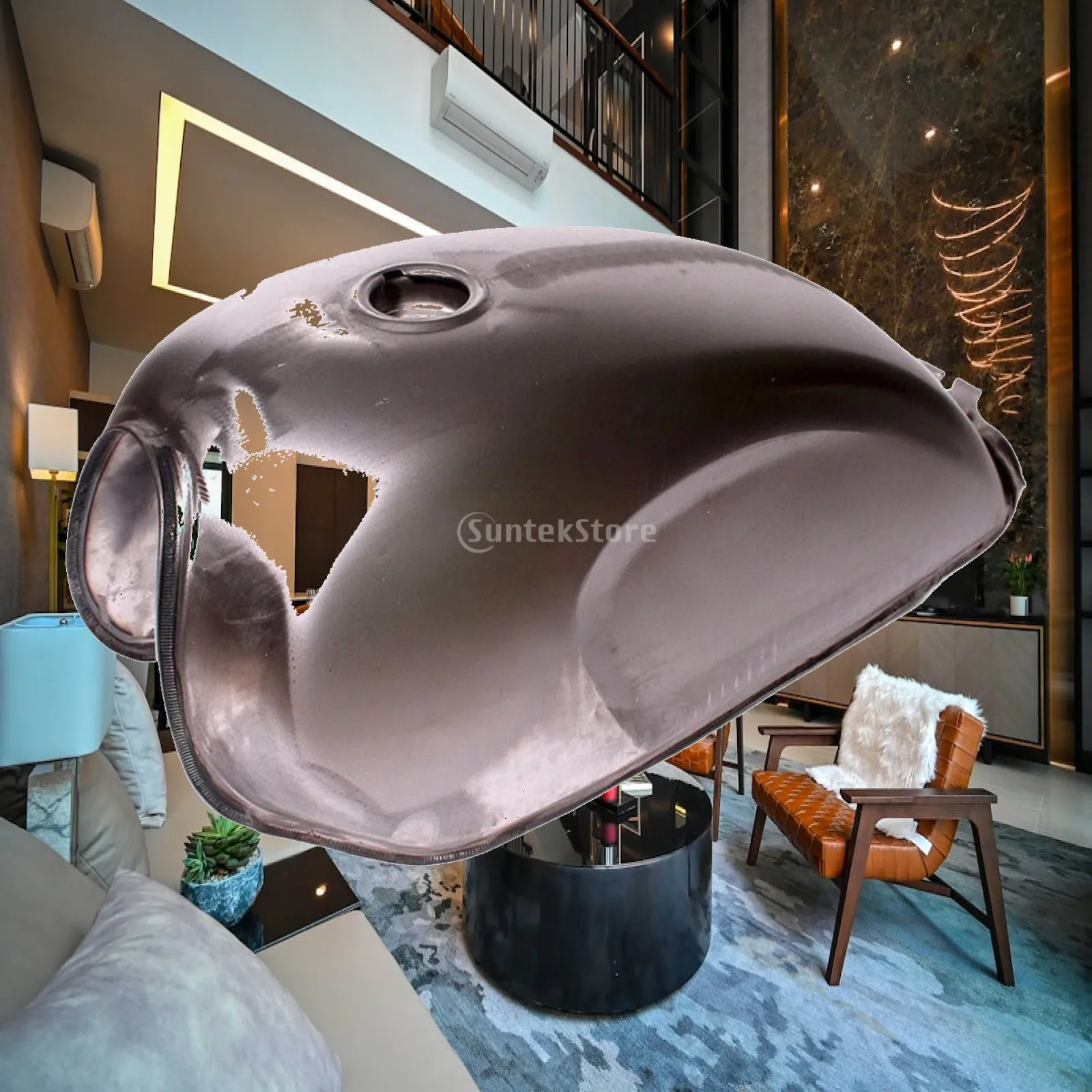 Raw Steel Motorcycle Fuel Tank with Cap and Petcock Welded Unfinished Steel Motorcycle Fuel Tank High Quality