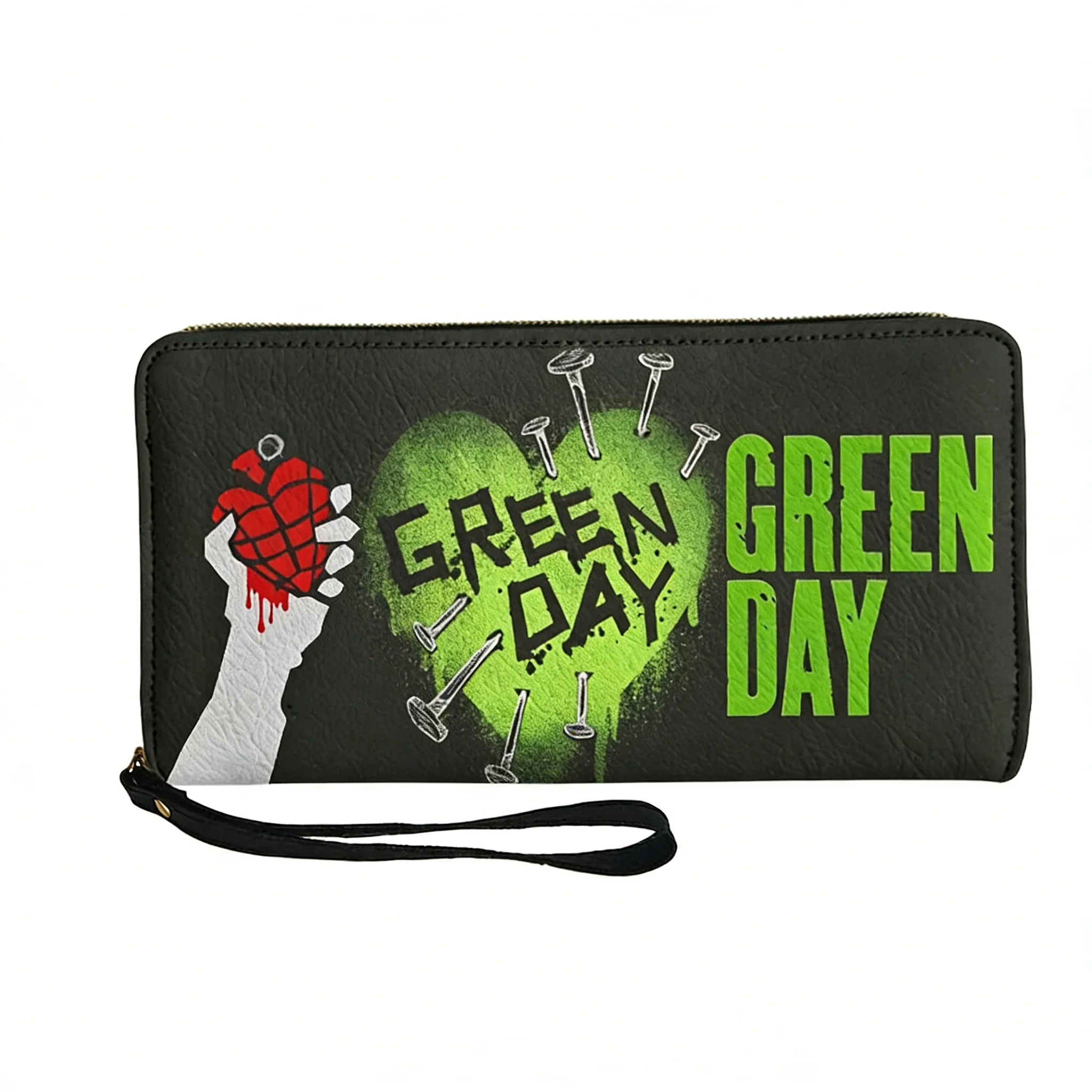 

Кошелек Green Day Pop Rock Band на заказ, мужской, женский, подростковый, длинный кошелек на молнии с двойным принтом, портативный кошелек, подарочная сумка