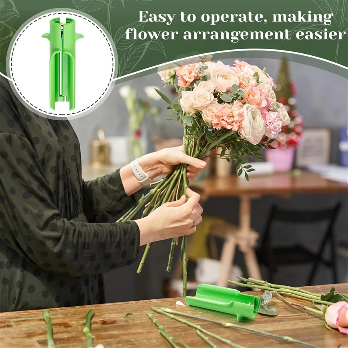 ABNJ 3 Piece Rose Thorn Stripper Tool Thorn Remover for Roses Leaf Stripper Tool Flower Cleaner Cutter to Removal Leafs