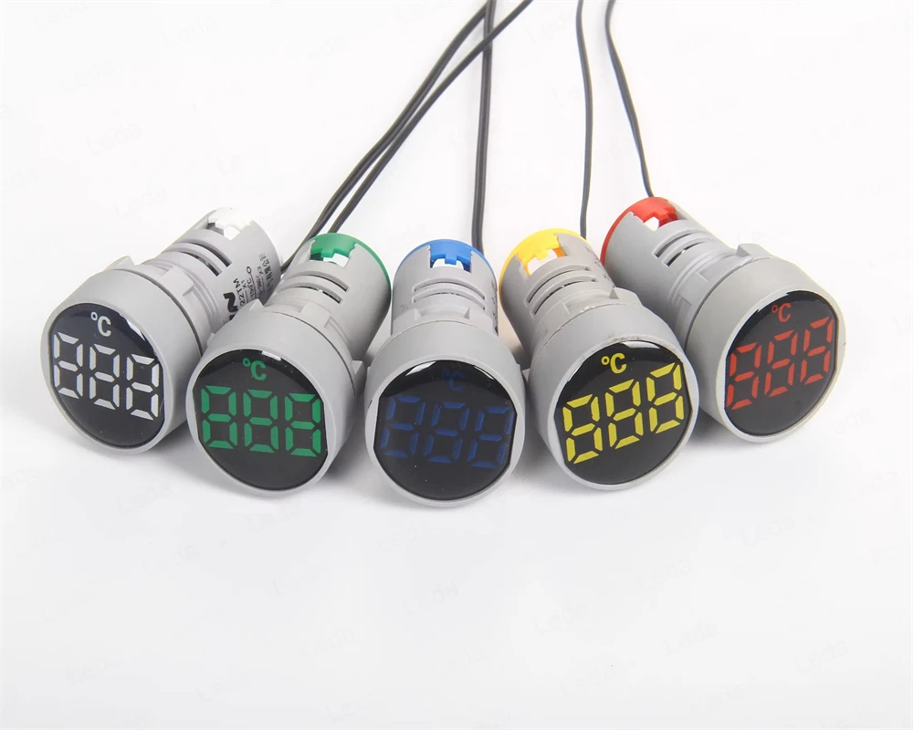 1PCS AD101-22AM Circular Crystal Film Digital Display AC Ammeter Signal Lamp LED Highlight Aperture 22mm AD16-22AM