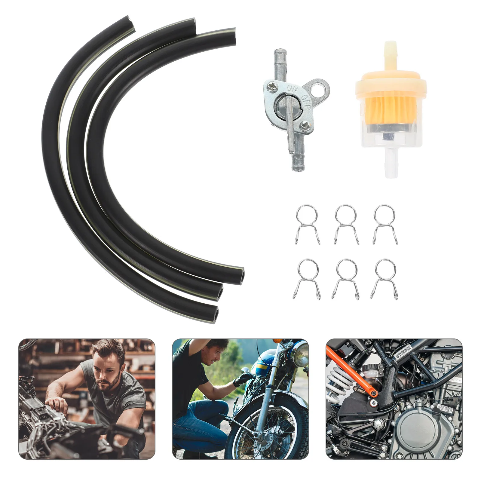 

Universal Gas With Line For Motorcycle Atv Scooters Repair Replacement Line Small Engine Fuel Filter Universal Fuel Filter With
