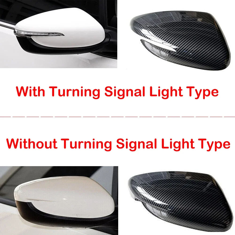 2PCS For KIA K3 Forte 2013-2018 Rearview Side Mirror Cover Wing Cap Exterior Door Rear View Trim Car Replacement Accessories
