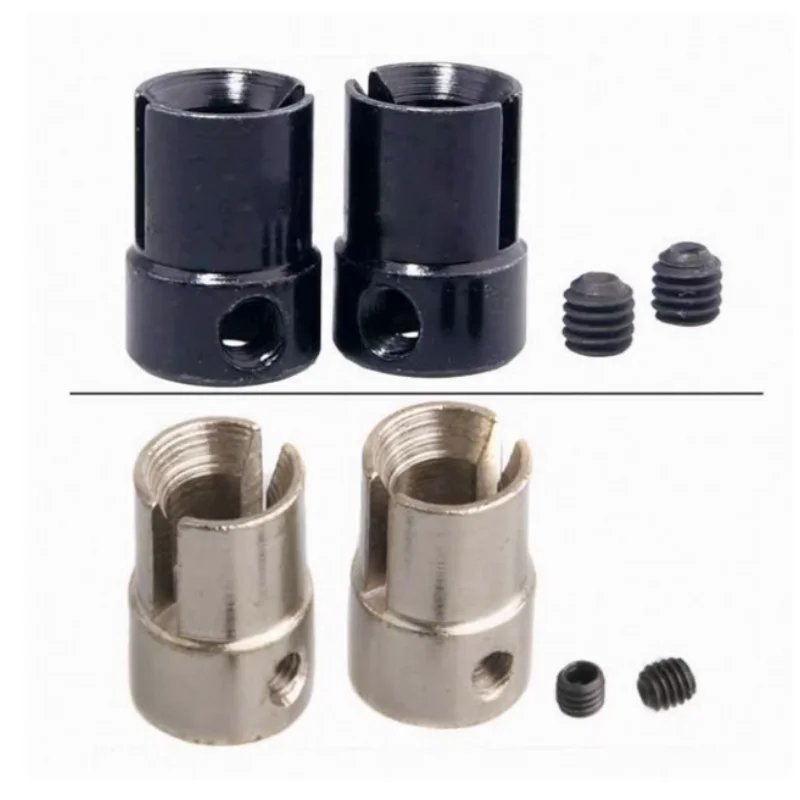 2PCS HSP 02016 Silver Steel Universal Joint Cup B & Set Screws For RC 4WD 1/10 Fly Fish Off-Road Car Buggy Monster Bigfoot Truck