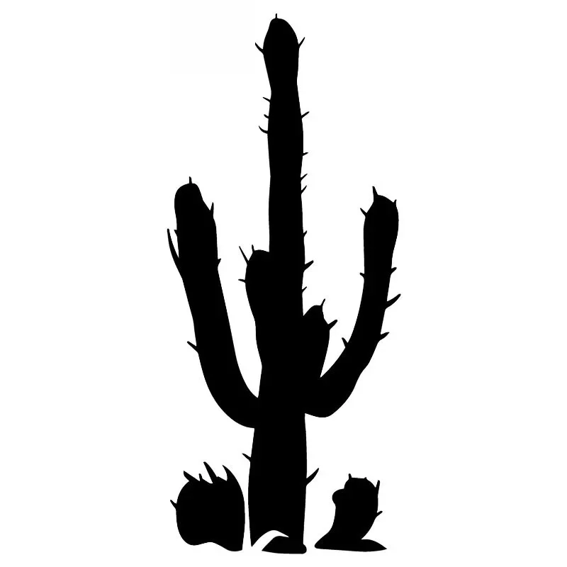 

Car Sticker Plant Cactus Plant Cartoon Car Sticker Decal Window Trunk Decoration Accessories Waterproof Black/white,18cm*8cm