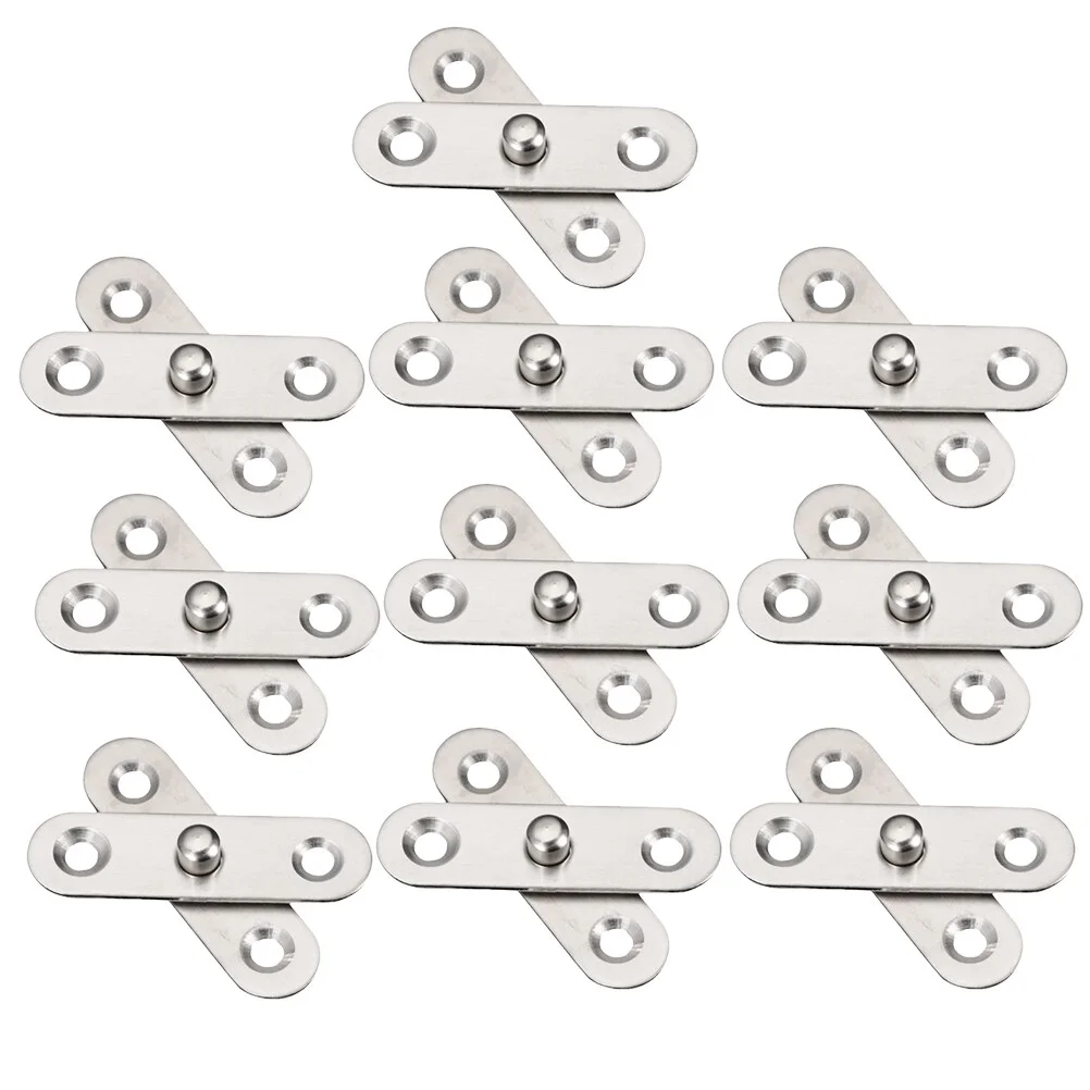 10pcs 360 Degree Rotatable Household Door Hinges Stainless Steel Up And Down Hinges Location Hinge Furniture Hinge