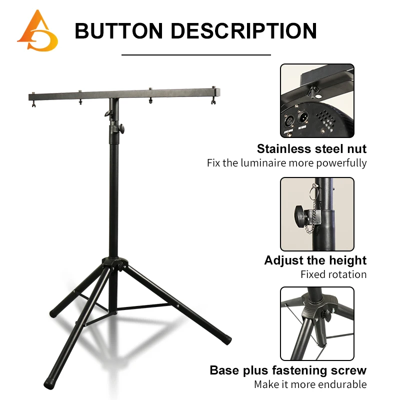 Imagem -05 - Treliça de Palco Adequada para Iluminação de Palco Luminárias Gerais Áudio Comprimento Ajustável Tripé