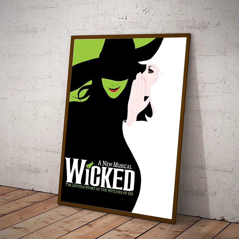 

Wicked The Musical Poster Wall Art Defying Gravity Music Sheet Pictures Canvas Print Witch Music Living Room Home Decor Painting