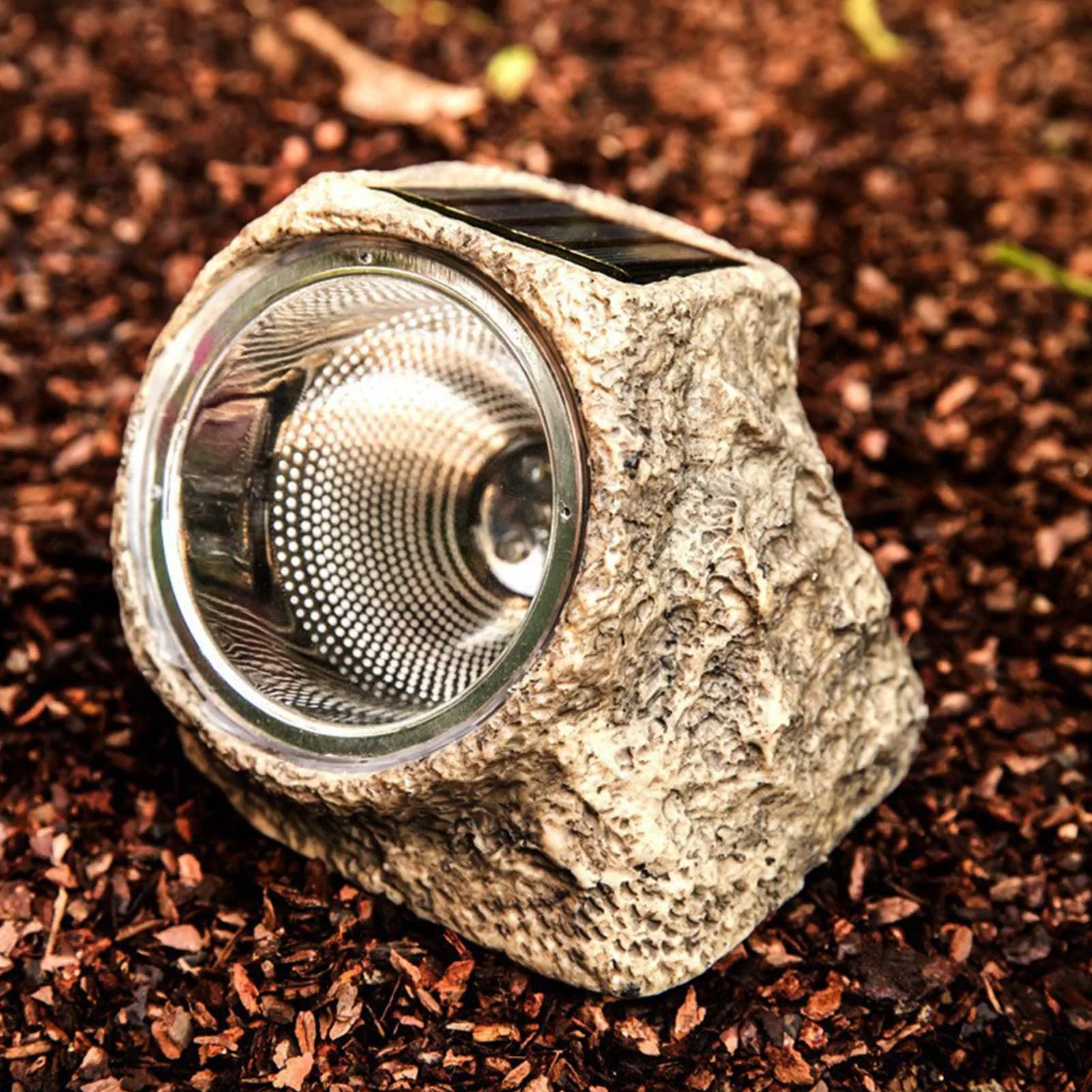 Luci solari da giardino in pietra di simulazione di luce solare da esterno con 4 led lampade da giardino per esterni con luce per laghetto impermeabile