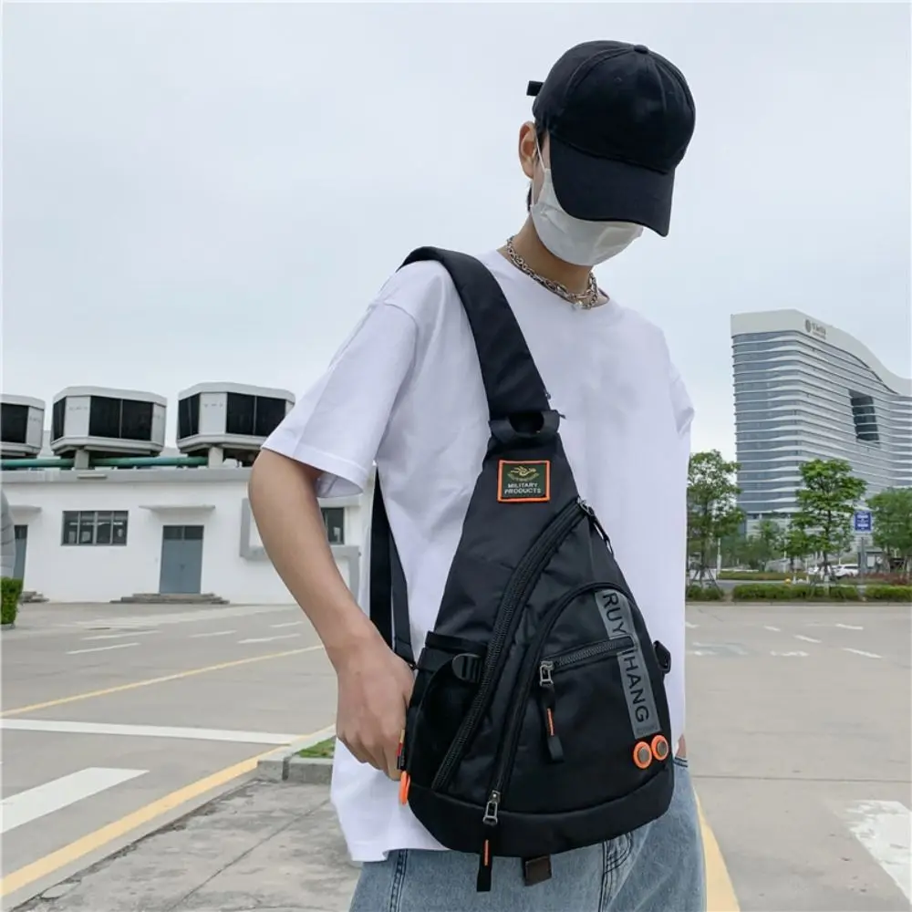 Modne nylonowe torby na ramię Wodoodporne zielone torby na ramię Czarna torba podróżna na klatkę piersiową