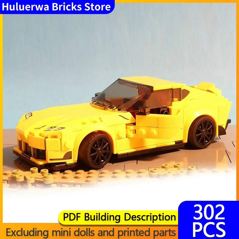 

Модель скоростного гоночного автомобиля MOC, строительные кирпичи Supra GR Hypercar, модульная технология, детские праздничные подарки, сборные игрушки, костюм