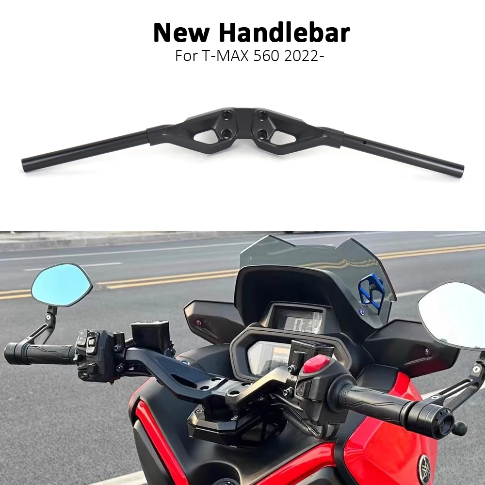 

New For YAMAHA T-MAX560 T-MAX 560 TMAX560 TMAX 560 2022 2023 2024 Motorcycle CNC Handlebar Steering Handle Bar Black Kit