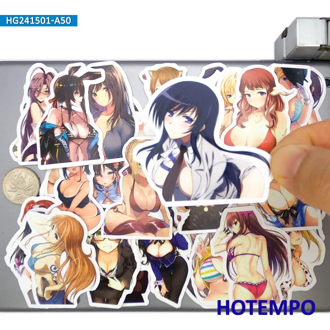 20/30/50Pieces Kawaii Swimsuit Beauty Anime Sexy Girls Stickers for Phone Suitcase Motorcycle Car Bike Skateboard Laptop Sticker