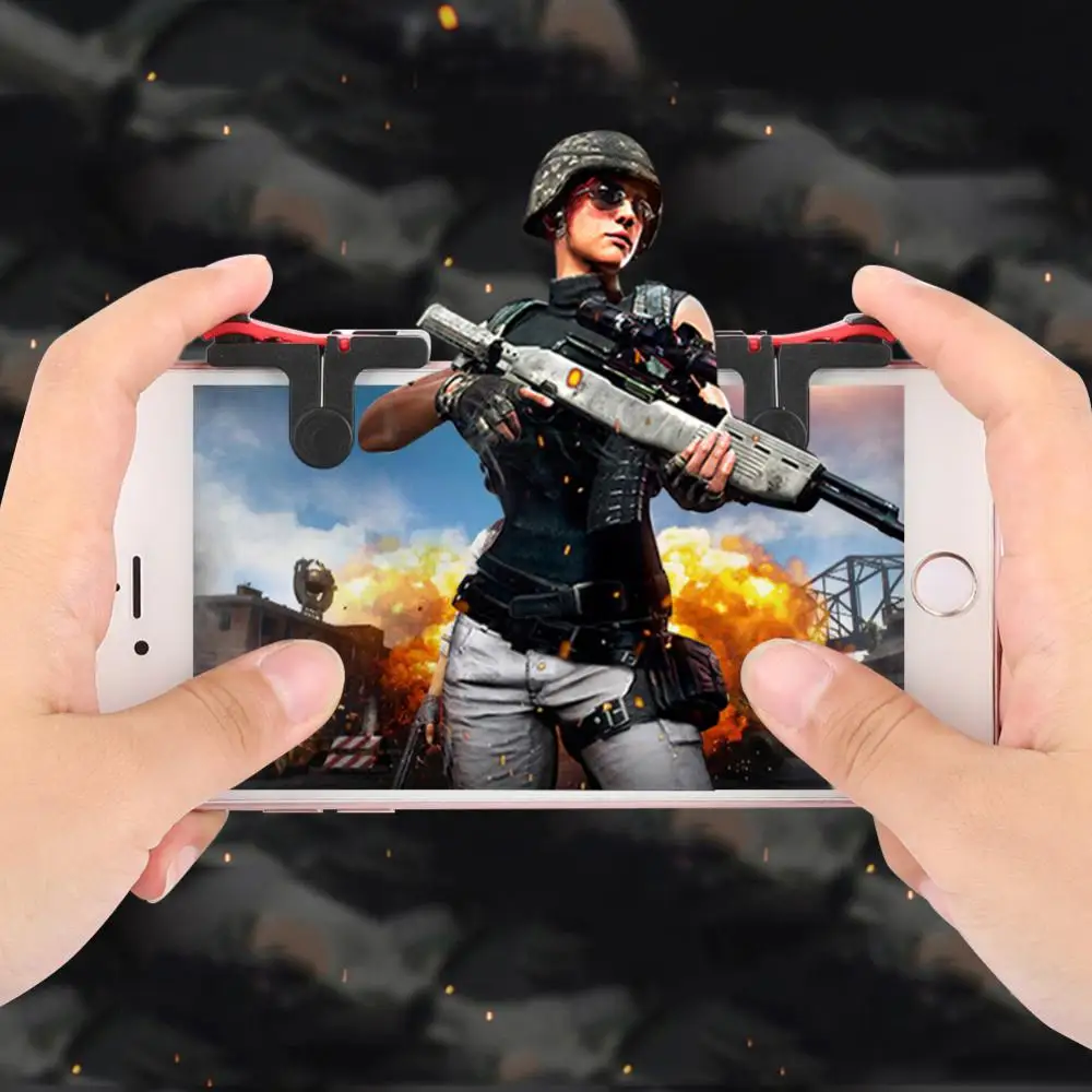 Pubgモバイルゲームパッドコントローラー、Androidフォン用l1r1コントローラー、無料の火、L1、r1トリガー、モバイルスケッドグリップ、ロット