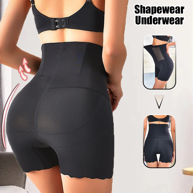Women Shorts-High Waist Tummy Control Anti-See Through Butt Lifter Safety Pants Shapewear Underwear Breathable No Pad Shorts view 5