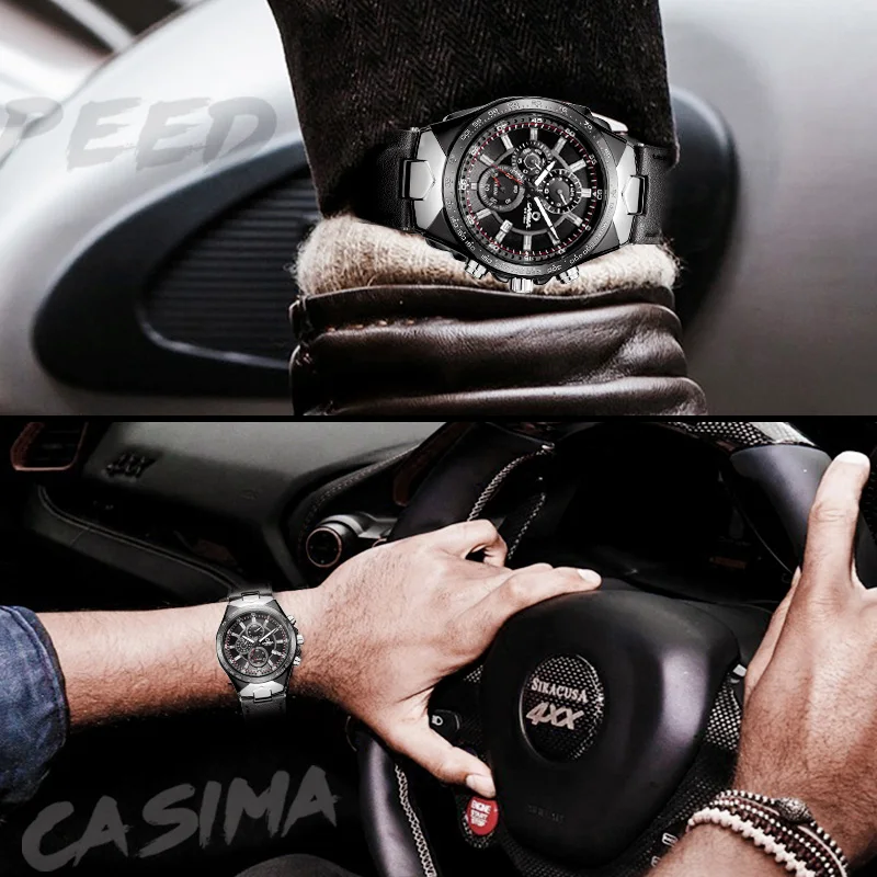 CASIMA Couple Watches Men's Wports Wristwatch, Quartz Movement, Luminous, Waterproof, Simple trend, Model ST-8880-1025