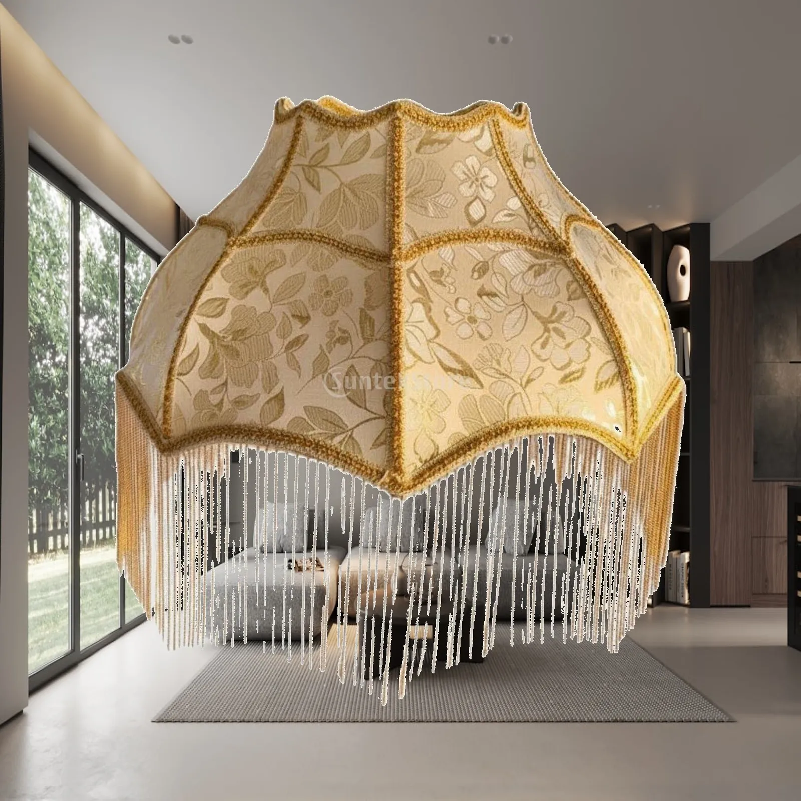vintage-gold-trimmed-leaf-lampshade-fabric-shade-for-hanging-chandelier-elegant-decorative-lighting-for-dining-table