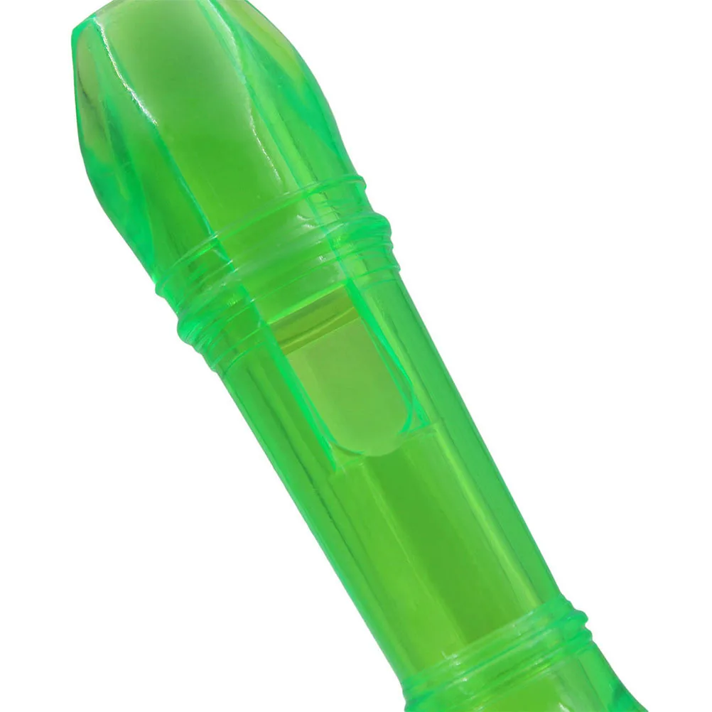 

8 Hole Transparent Green Soprano Recorder Flute Made of Premium ABS Material for Fast Learning Wind Instrument Type