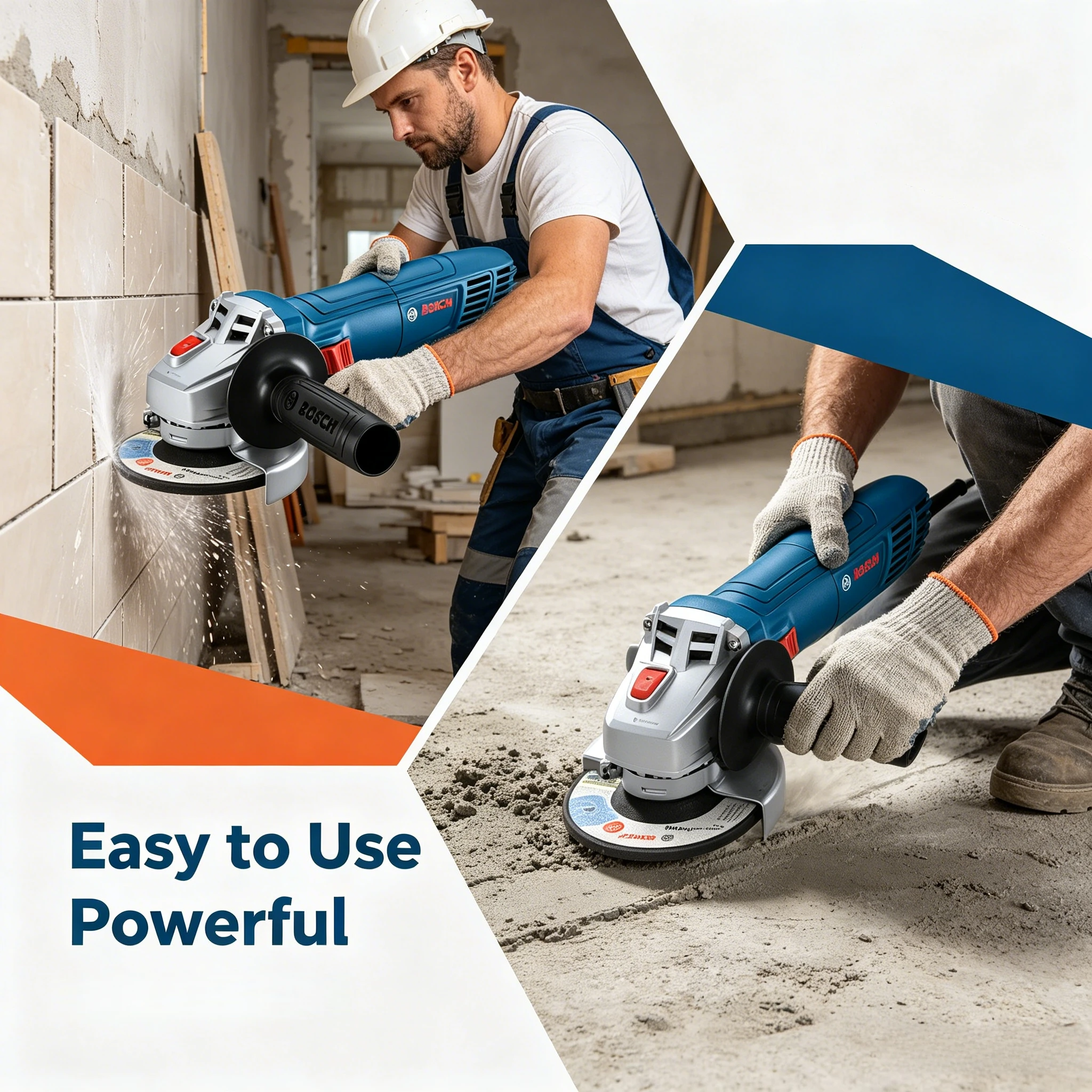 Meuleuse d'angle professionnelle BOSCH GWS800, poignée ergonomique antidérapante, pour le traitement des carreaux en acier et de la pierre, meuleuse manuelle