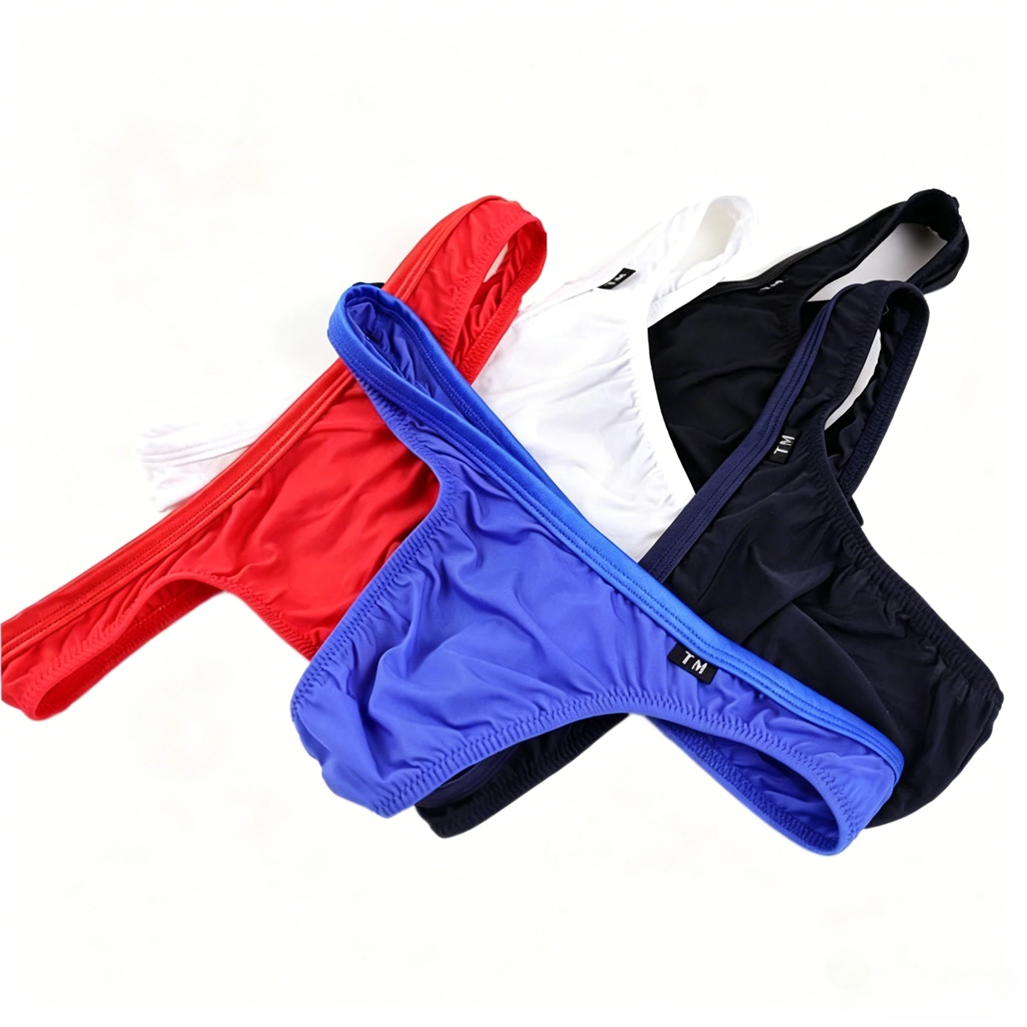Ice Silk G-String Thong for Men Low Waist High Elastic Breathable Sexy Single String Underwear