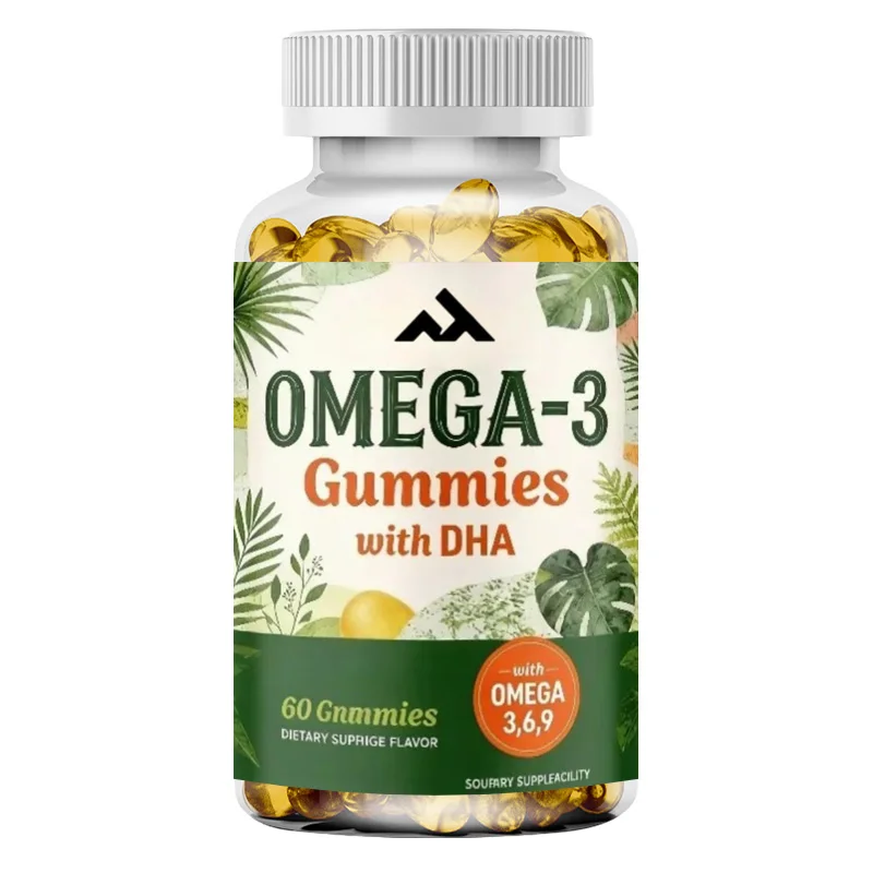Omega 3 6 9 Contains DHA Algae, Flaxseed, and Safflower Oil -60 Gummies
