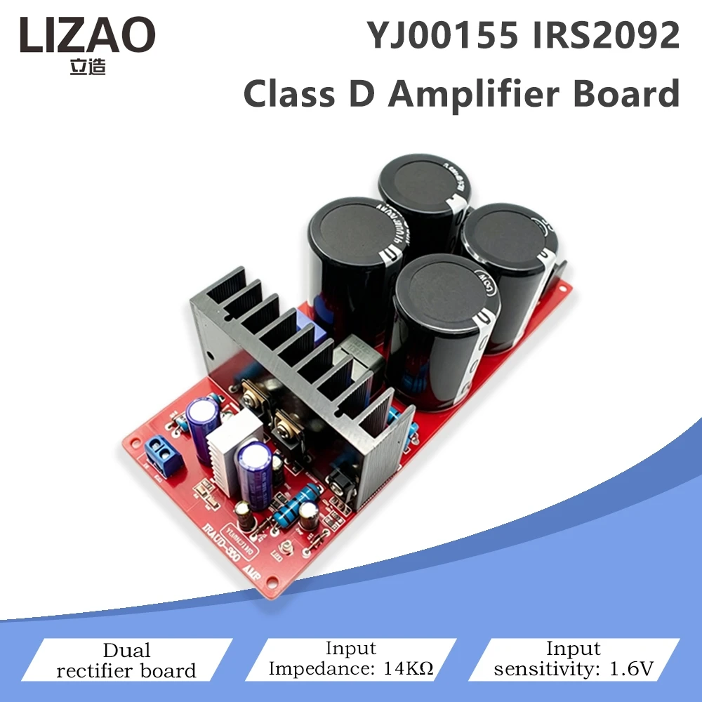 carte-d'amplificateur-de-puissance-de-classe-d-yj00155-irs2092-double-redresseur-impedance-d'entree-14kΩ-sensibilite-16v-pour-systeme-de-haut-parleurs-audio-diy