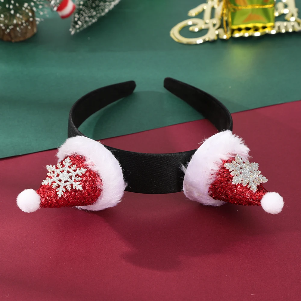 AWAYTR Christmas Snowflake hat Christmas Tree Festival Headband Headband Hair Ring Party Decoration Hair Accessories