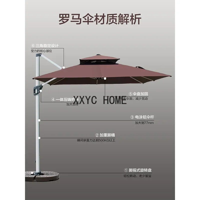 ม่านบังแดดกลางแจ้งวิลล่าลานร่มระเบียงสวน