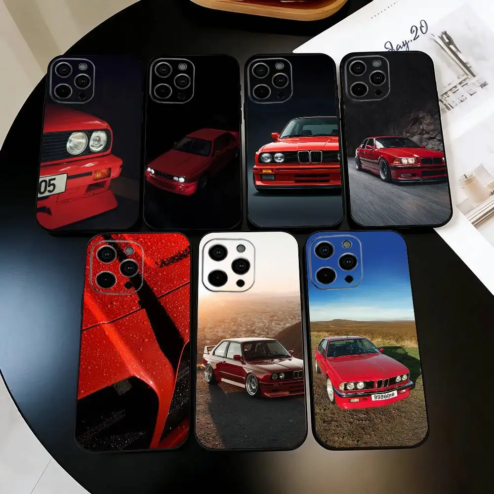 

Oldtimer car M3 E30 Power Dtm Phone Case For iPhone 17,16,15,14,13,12,11 Plus,Pro Max,XS,Soft Silicone Black Cover