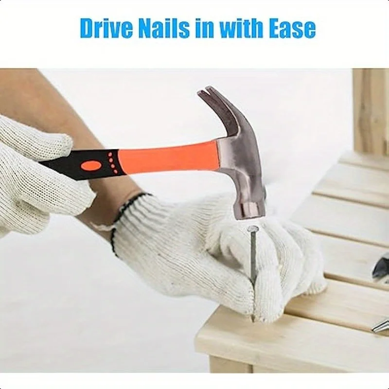 تتضمن مجموعة المطرقة المكونة من قطعتين مطرقة مخلب قصيرة مقاس 8 أونصة ومطرقة مخلب للأغراض العامة من الألياف الزجاجية سعة 16 أونصة.