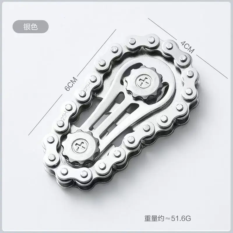 Rodas dentadas volante ponta do dedo giroscópio fidget spinner antiestresse ansiedade metal correntes de bicicleta spinner brinquedos para crianças adultas