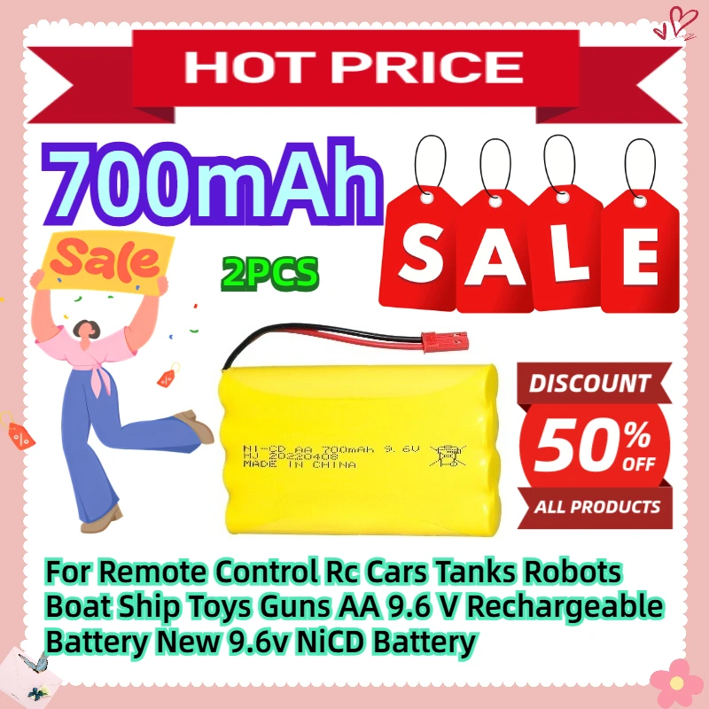 For Remote Control Rc Cars Tanks Robots Boat Ship Toys Guns AA 9.6 V Rechargeable Battery New 9.6v 700mAh NiCD Battery