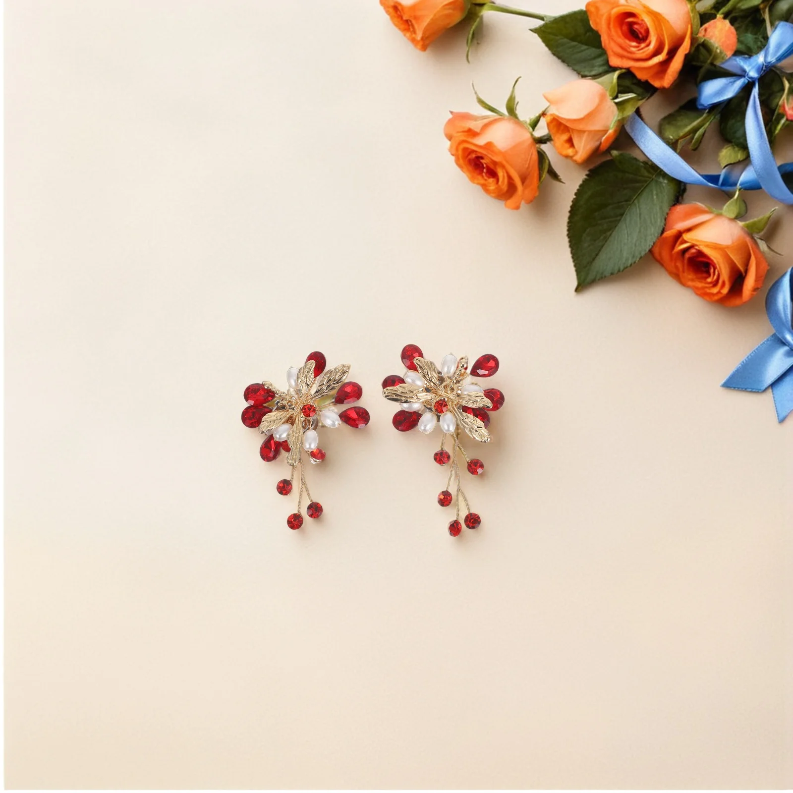 

1Pair Elegant Wedding Shoe Clips: Detachable Rhinestone Crystal Brides Decorations Sparkling Flower Buckle Charm Handmade Bridal