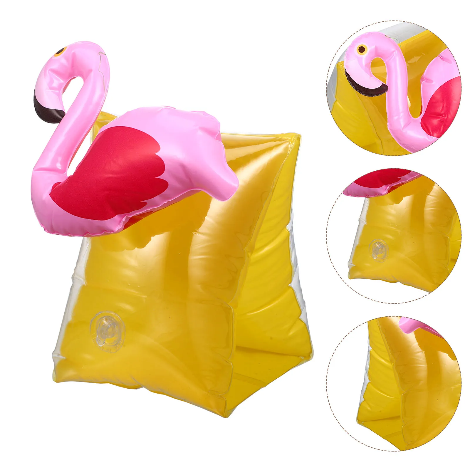 2 pezzi bambini braccio maniche galleggianti fenicottero bracciali gonfiabili piscina anelli da nuoto durevoli galleggianti d'acqua nuoto principiante