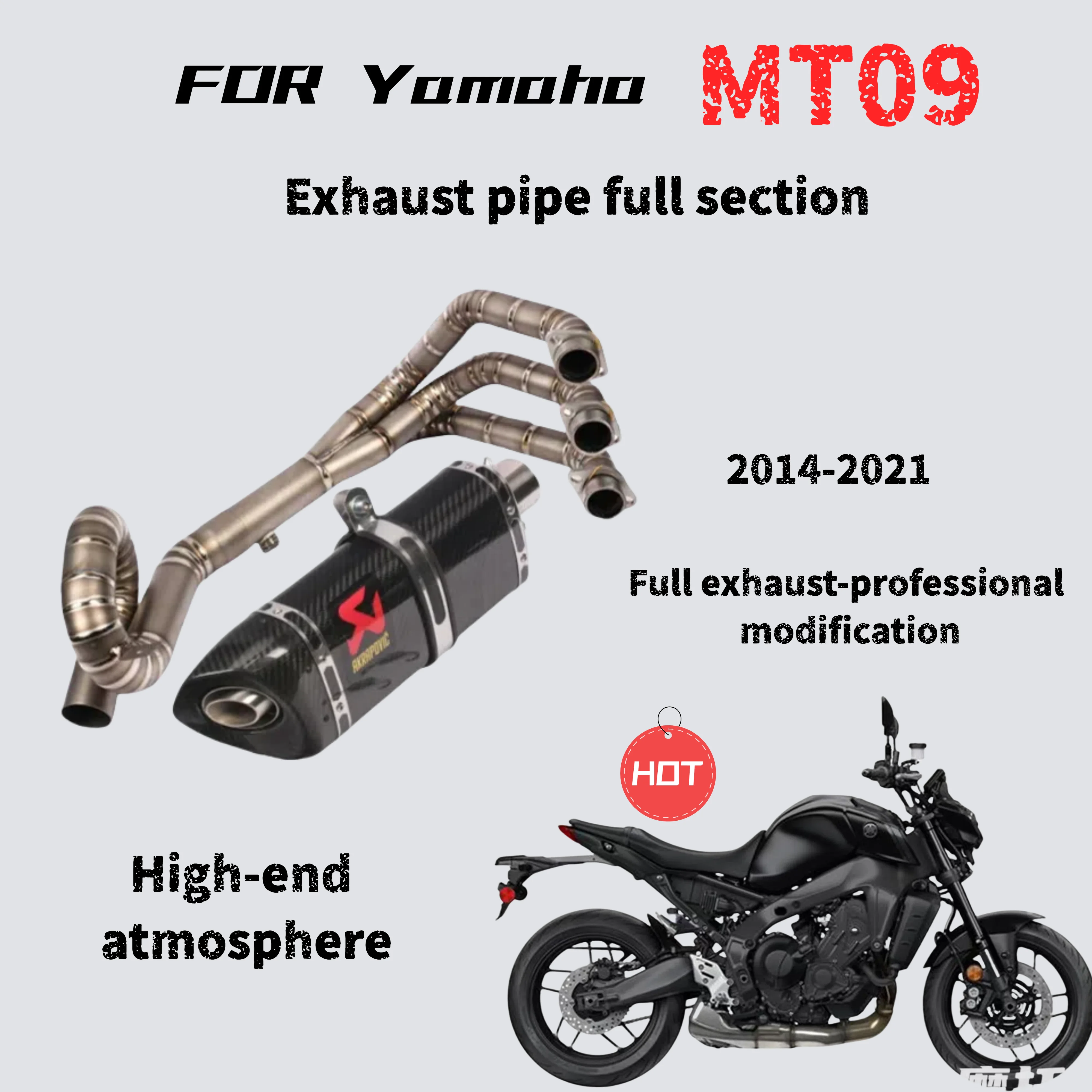 

For the old Yamaha MT09tracer GT modified with multi-stage exhaust pipes, the sound is deep, thick and powerful