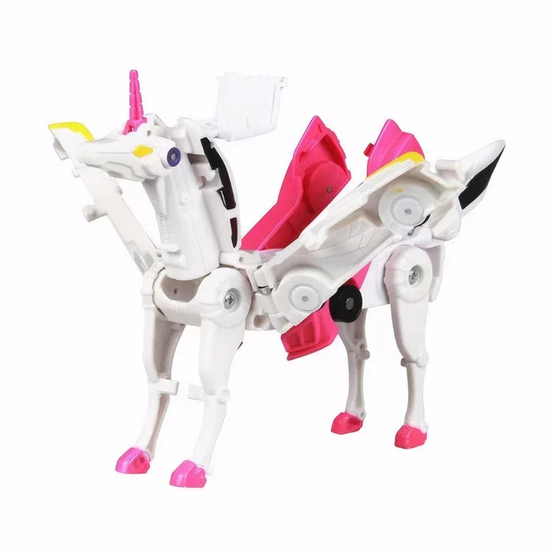 Voiture jouet licorne transformée ultime, Figurines de licorne, Pegasus, voiture à déformation d'impact magnétique pour enfants
