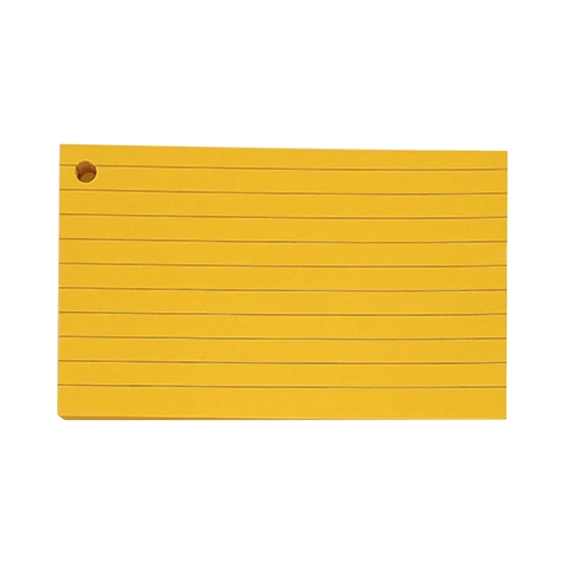 D0UA Flash Cards แก้ไขการ์ดดัชนีที่เรียงรายไปด้วยวงแหวนที่มีผลผูกพันสำหรับ Office