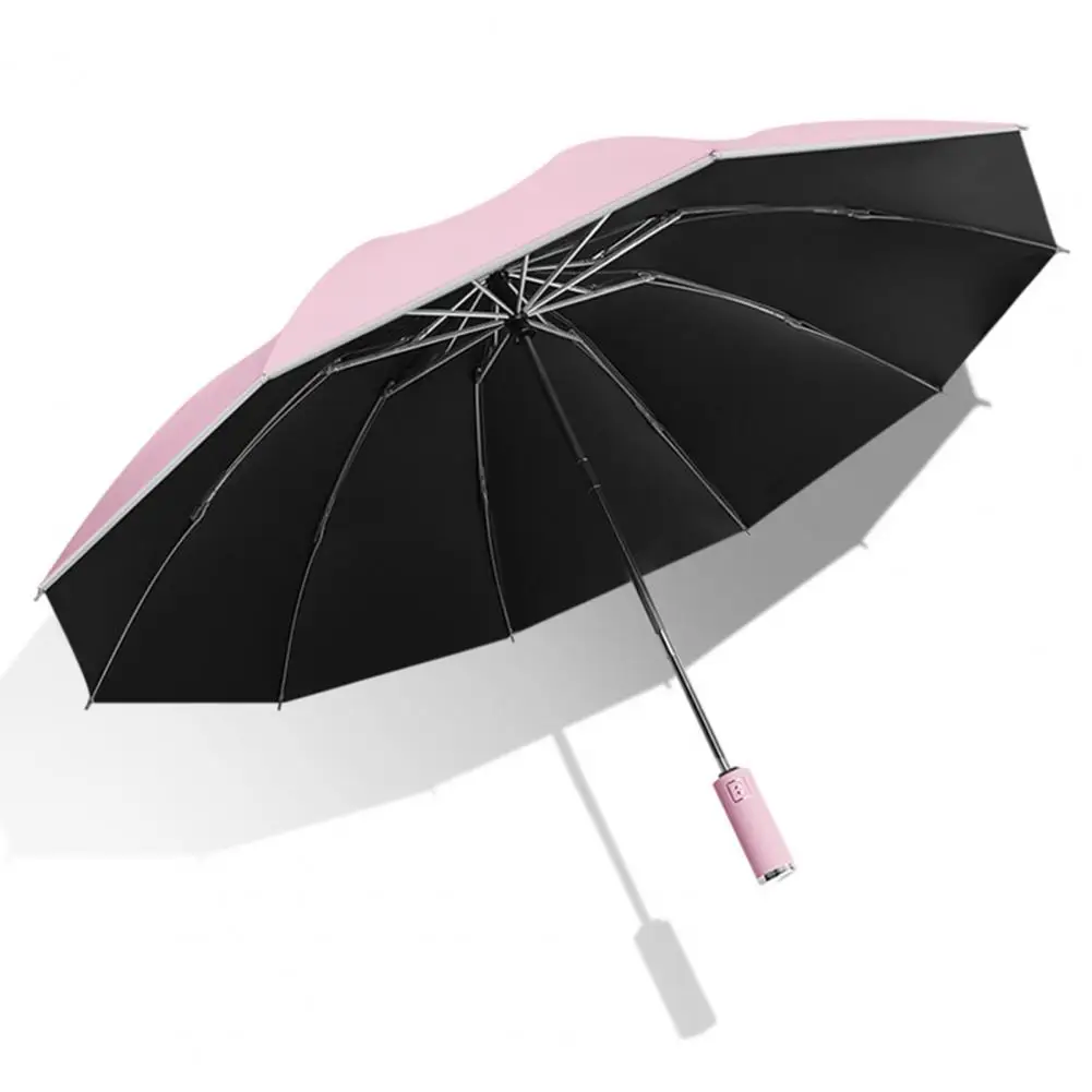 Business Umbrella  Convenient Auto Key Solid Color  Traveling Commuting Automatic Inside-out Umbrella for Camping