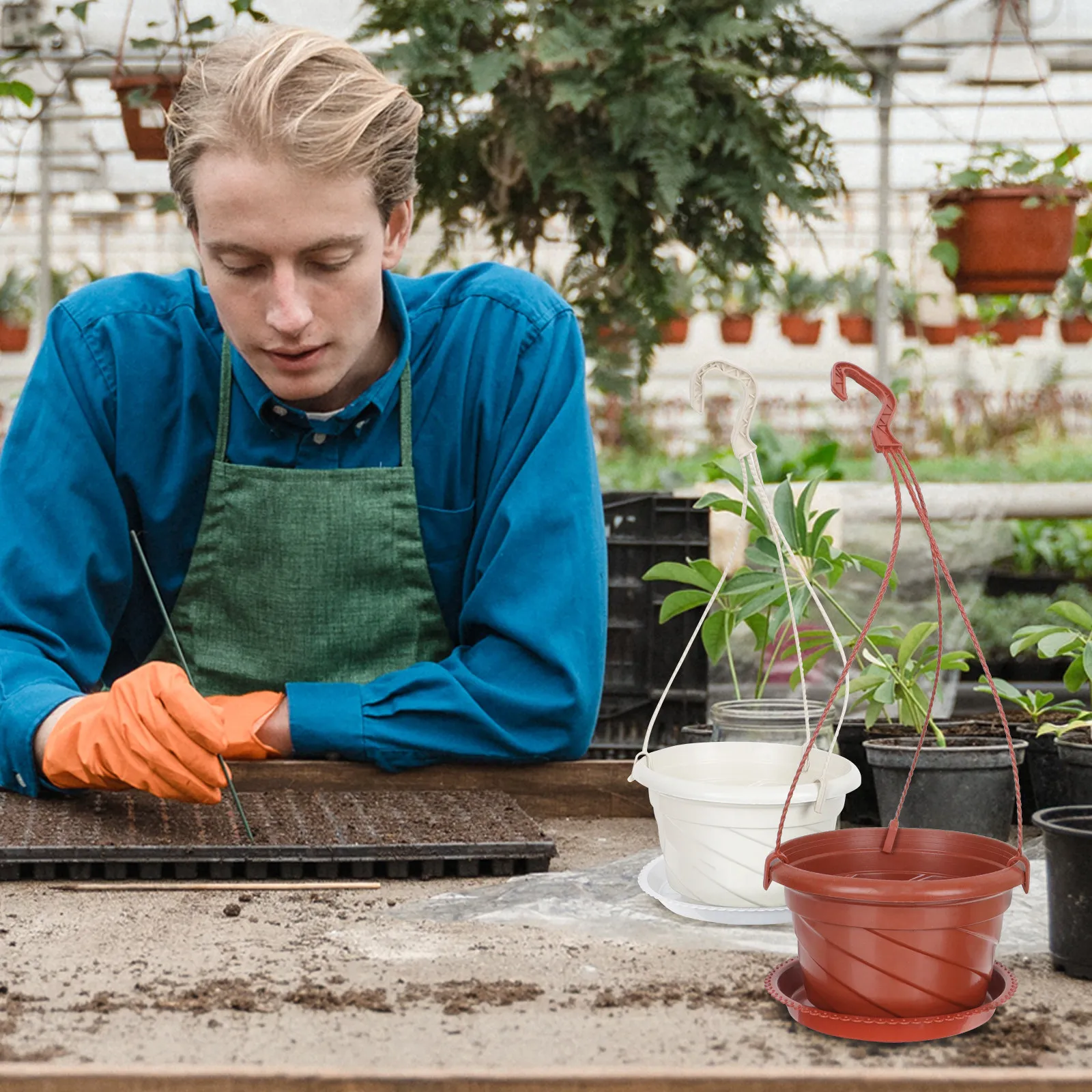 

6 комплектов подвесных кашпо для растений: стильные пластиковые горшки для хлорофитума и других комнатных растений