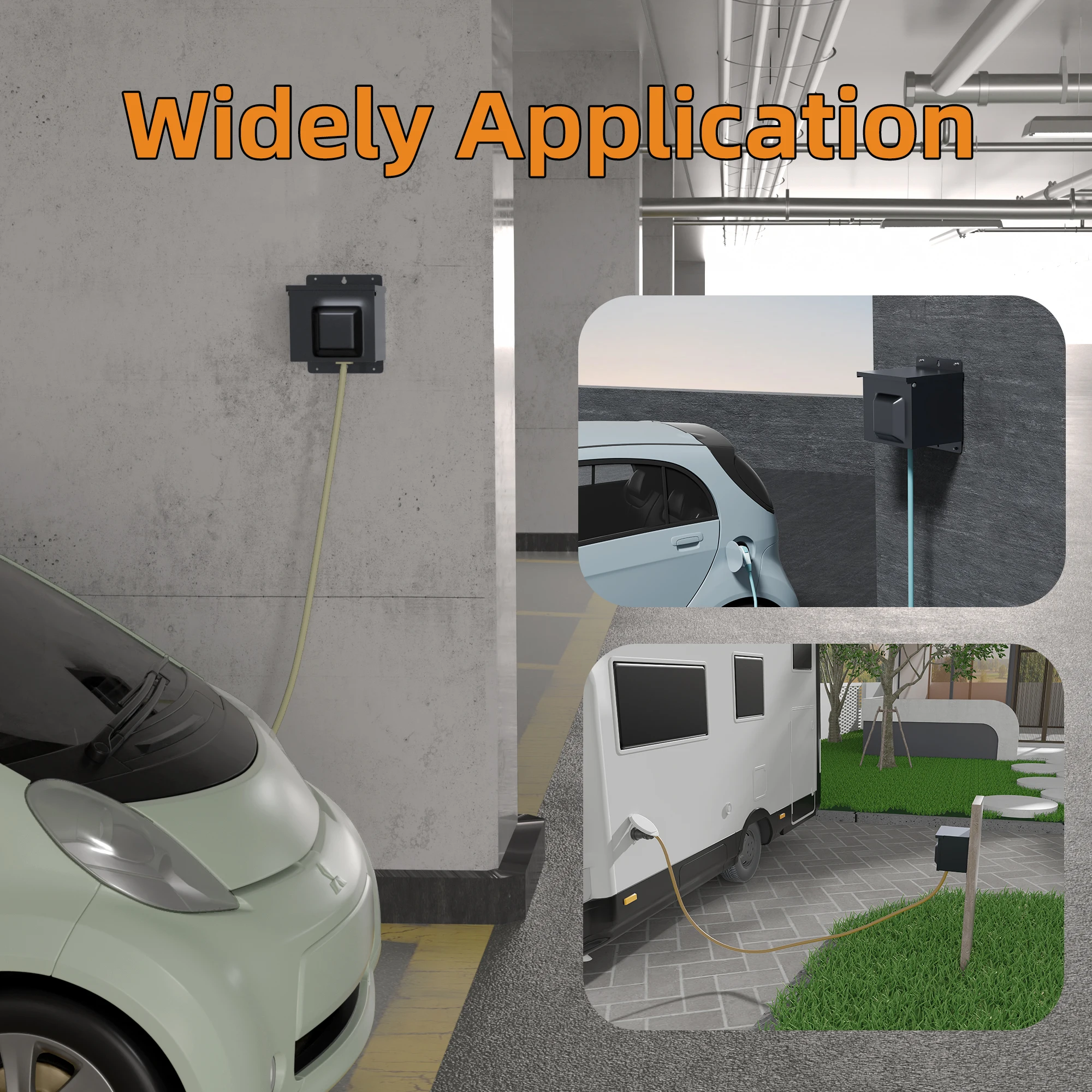 RV Power Box 125/250V UL Listed 50A RV Power Outlet Box With Breaker NEMA 14-50R RV Lockable For Camper Trailer