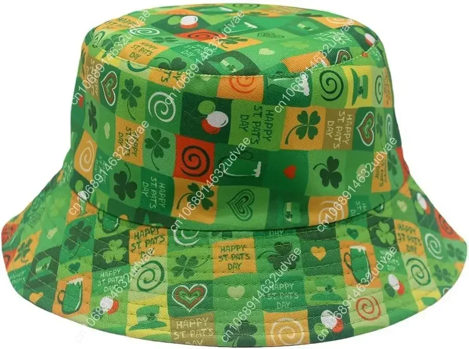 

St. Patrick's Day Bucket Hats for Women Cute Lucky Green Shamrock Fashion Sun Cap Packable Outdoor Fisherman Hat for Men