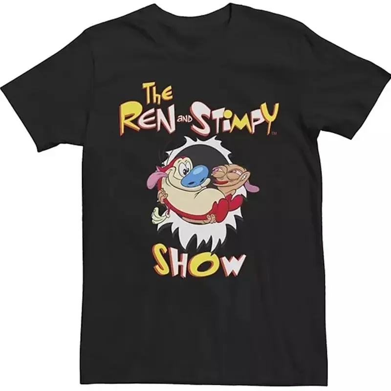 Ren And Stimpy Cartoon Show Black T Shirt Short Sleeve All Sizes S 5Xl Xb354