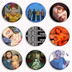 Hot Horror Game Mouthwashing Anya Soft Button Pin Jimmy Curly Anime Brooch Badge Bag Decor Accessories Gamer Collect Gifts