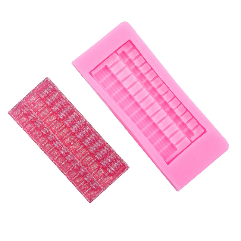 Chinese Classic Computer Key-Broad Cooking Tools Fondant Silicone Mold For Baking Of Cake Decorating Kitchen Accessories Bakery