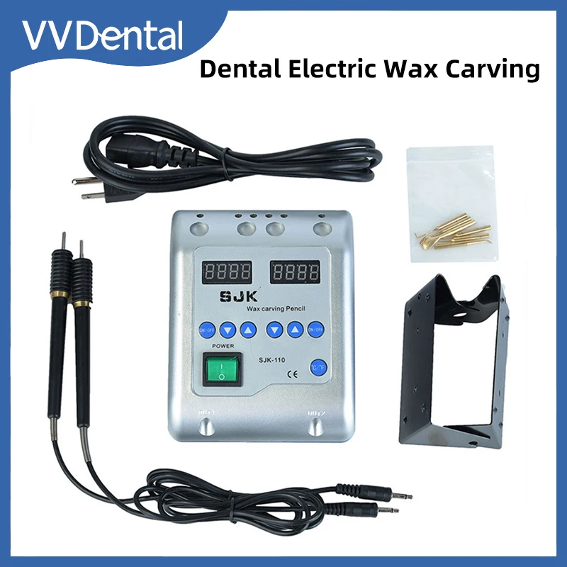 Dental Electric Waxer Carving Knife Machine + 6 Wax Tip + Double Wax Carving Pen for Dental Sjk Lab Equipment