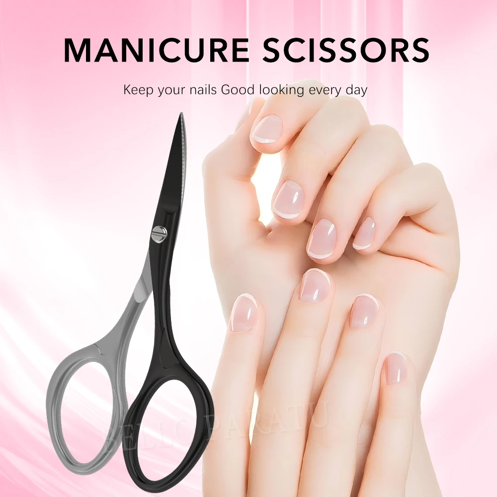 Ciseaux à ongles avec lame incurvée tranchante, outils de manucure et de pédicure, coupe-ongles en acier inoxydable, 1 pièces