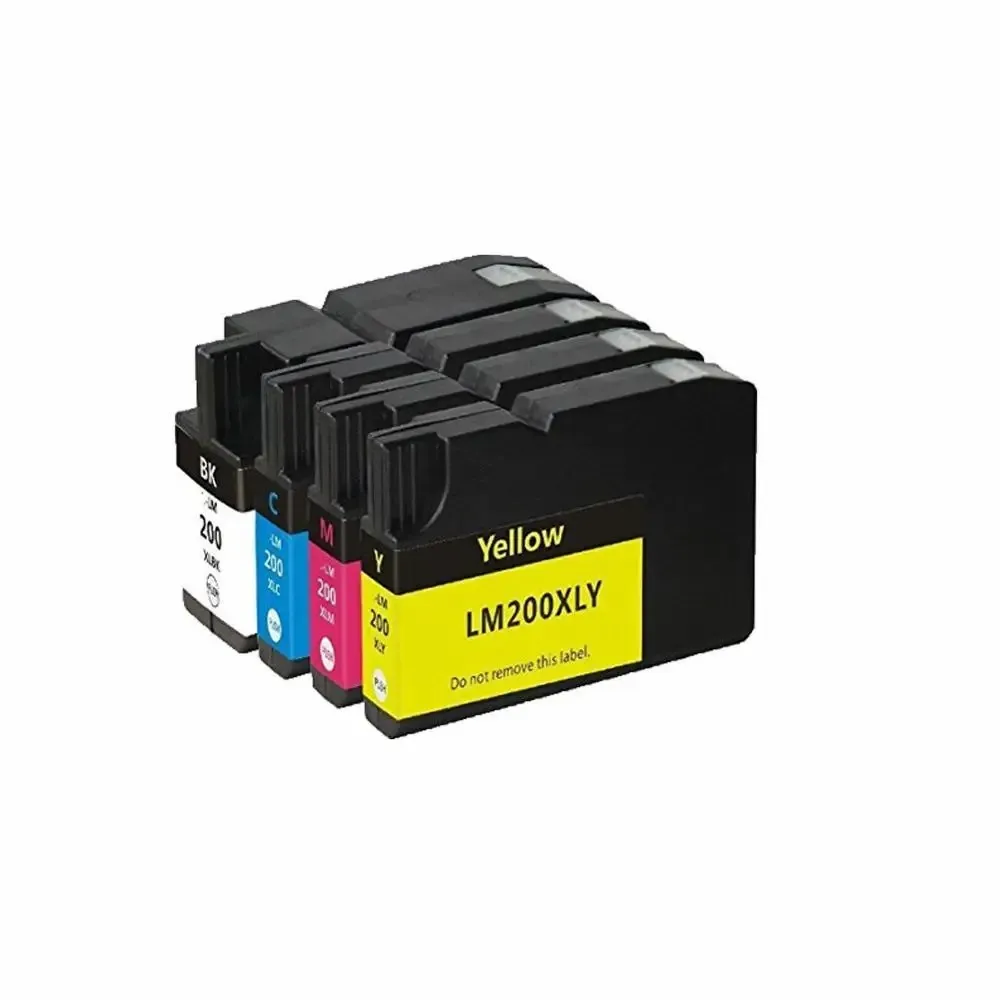 LM200XL 4Pack (1B+1C+1M+1Y) Compatible Ink Cartridge for Lexmark OfficeEdge Pro4000c Pro4000 Pro5500 Pro5500t